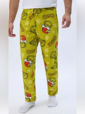 Dr Seuss The Grinch Plush Fleece PJ Pants Xmas